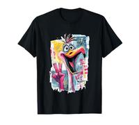 Letrero gráfico con diseño gráfico de Personajes Pop de Flamingo Peace Graffiti Camiseta