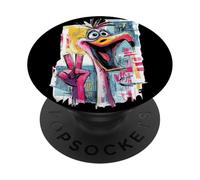 Letrero gráfico con diseño gráfico de Personajes Pop de Flamingo Peace Graffiti PopSockets PopGrip Adhesivo