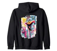 Letrero gráfico con diseño gráfico de Personajes Pop de Flamingo Peace Graffiti Sudadera con Capucha