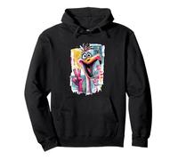 Letrero gráfico con diseño gráfico de Personajes Pop de Flamingo Peace Graffiti Sudadera con Capucha