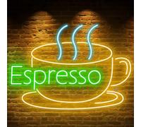 Letrero LED Barra de café Letreros de neón Café Luces LED Pared de vino Lámparas nocturnas decorativas Decoración de fiesta Luz USB Brillo ajustable