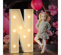 Letrero LED brillante de 3.3 pies, letras del alfabeto N, fácil de montar, luces de marquesina, perfecto para propuestas, baby shower, Halloween, Navidad, hogar, habitación, habitación, fiesta