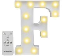Letrero LED con letras del alfabeto con control remoto, ideal para decoración de luz nocturna