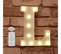 Letrero LED con letras del alfabeto con control remoto, ideal para decoración de luz nocturna