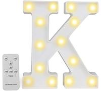 Letrero LED con letras del alfabeto con control remoto, ideal para decoración de luz nocturna