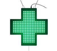 Letrero LED de cruz de 19 pulgadas, letrero de dispensario súper brillante para negocios, exhibición de publicidad electrónica con 3 modos, para decoración de ventanas de farmacias