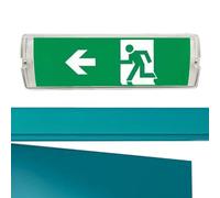 Letrero LED de evacuación - 13.7 x 4.3 x 2.16 pulgadas, panel indicador, pantalla de iluminación de orientación, marcador de dirección de seguridad para centros minoristas, pasillos, escaleras