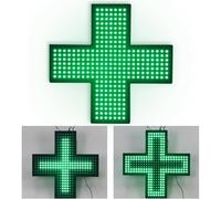 Letrero LED de farmacia con cruz médica, pantalla eléctrica brillante para ventanas de farmacia, decoración duradera para interiores y exteriores, fácil instalación