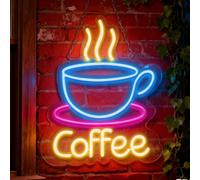 Letrero LED de luz nocturna, LED Coffee Leuchtreklame para taza de café, café neón, cartel luminoso, letra luminosa, luz de neón para familias, restaurantes, salones, cocinas, ventanas