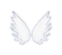 Letrero LED de neón blanco PVC luces alas de ángel accesorio decorativo Gabriel