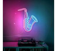 Letrero LED de neón para saxofón, club de jazz, negocios, saxofones, luz de neón, el mejor regalo, música en vivo, decoración de cueva de hombre