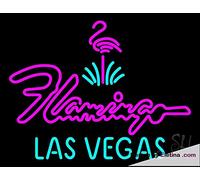 Letrero LED de neón real con diseño de flamenco para hotel Las Vegas, hecho a mano, para decoración de pared, PVC, 14 x 17 pulgadas