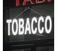Letrero LED de tabaco para negocios, 30 x 10 pulgadas, letrero de tienda de vapeo con control remoto e instalación colgante, LED brillante para ventana, pared, puerta
