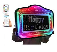 Letrero LED Dinámico para Servicio Botellas - Presentador Botellas para Discotecas Led,Cartelera con Letras Colores,Feliz CumpleañOs,VIP con Letras Intercambiables para Fiestas En Discotecas