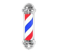 Letrero LED Giratorio de Barbero, Poste Iluminador con Luz LED, Cubierta de Plástico PC Galvanizada para Peluquería
