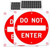 Letrero LED intermitente con energía solar Letrero solar DO NOT ENTER