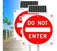 Letrero LED intermitente DO NOT ENTER película reflectante grado ingeniería
