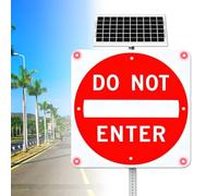 Letrero LED intermitente DO NOT ENTER película reflectante grado ingeniería