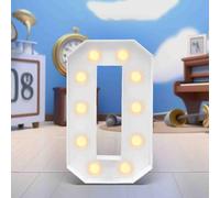 Letrero luminoso con números LED del 0 al 9, luz nocturna blanca cálida, letras de plástico, números de pie, 70-120 cm, luces de letrero digitales for fiesta, hogar, lámpara navideña, bodas, festivale