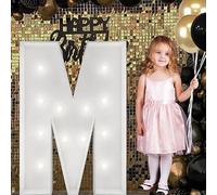 Letrero Luminoso Grande Con Números Y Letras, Blanco, Marquesina De Espuma Decorativa 90 Cm Precortada For Fiestas, Cumpleaños, Celebraciones, Aniversarios Graduaciones(M,70cm/2.3ft)