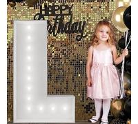 Letrero Luminoso Grande Con Números Y Letras, Blanco, Marquesina De Espuma Decorativa 90 Cm Precortada For Fiestas, Cumpleaños, Celebraciones, Aniversarios Graduaciones(L,70cm/2.3ft)