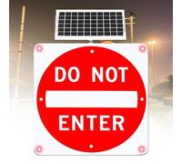 Letrero luminoso nocturno automático con energía solar función DO NOT ENTER