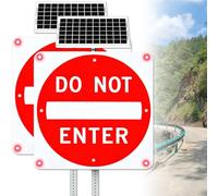 Letrero luminoso nocturno automático con luz solar indicación DO NOT ENTER