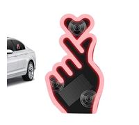 Letrero luminoso para ventana de coche | Neón recargable con energía solar en forma de corazón con mano | Luz LED ambiente coche con | para mujeres hombres vehículos fiestas habitación camión