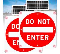 Letrero luminoso solar automático intermitente nocturno DO NOT ENTER