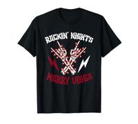 Letrero Merry Vibes Skeleton Hand Rock de Spooky Rockin Nights Camiseta