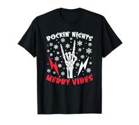 Letrero Merry Vibes Skeleton Hand Rock de Spooky Rockin Nights Camiseta