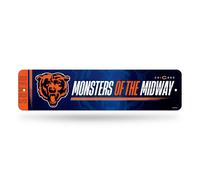 Letrero met lico de Rico Industries NFL Football Chicago Bears, 10 x 38 cm, para decoraci n del hogar, dormitorio, oficina y man cave
