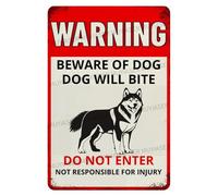 Letrero Metal Advertencia sobre El Perro En La Cerca: Protegido por Un Malinois. Divertidos Póster Metal Nostálgico Afiche Placa De Metal para Restaurantes Sala De Juegos Jardín 30X20Cm