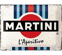 Letrero Metal Grande Grabado Martini Label 400mm x 300mm