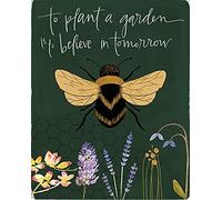 Letrero Metal Plantar Un Jardín Es Creer En Las Abejas del Mañana. Artística Póster Letreros Interior Afiche Placa De Metal para Gimnasio Garaje Restaurantes 30X20Cm