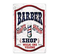 Letrero Metálico Barbería De Diseño Retro Cartel De Hojalata Perfecto Letreros Metalicos Para Club Cafetería Hombre Cueva S