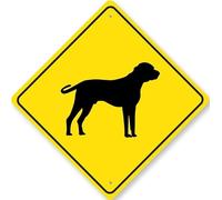Letrero metálico con diseño de diamante de perro Black Mouth Cur, ideal para amantes de las mascotas y dueños de animales.