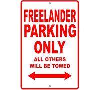 Letrero metálico de novedad para garaje "Freelander Parking Only All Others Man Cave Novelty Garage"