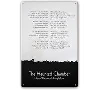 Letrero metálico decorativo de pared con el poema "La cámara encantada" de Henry Wadsworth Longfellow. Arte de pared con citas poéticas. Póster artístico vertical de 8x12 pulgadas. Ideal para decorar