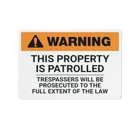 Letrero Metálico Esta Propiedad Está Vigilada. Los Intrusos Serán Procesados. No Es Fácil De Deformar Letrero De Metal Divertido Metal Estaño Signo para Garaje Taberna Cocina 20X30Cm