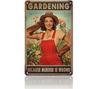 Letrero Metálico Jardinería Porque Asesinar Está Mal Rusticing Retro Letrero De Metal Divertido Cartel De Metal para Baño WC Club 20X30Cm