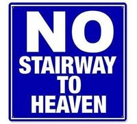 Letrero Metálico No Hay Escalera Al Cielo Cartel De Metal Pared Cartel De Hojalata Para Hombre Cueva Taller Cafetería S