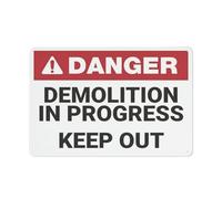 Letrero Metálico Peligro Demolición En Curso Mantener Fuera Retro Chapas Metalicas Exquisita Y Hermosa Metal Estaño Signo para Hotel Garaje Hogar 20X30Cm