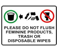 Letrero Metálico Por Favor, No Tire Productos Femeninos A La Basura Ni Toallitas Desechables. Cartel De Metal Regalo De Cumpleaños Tin Sign Para Taller Restaurante Cafetería S