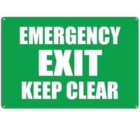 Letrero Metálico Salida De Emergencia, Manténgase Despejado Cartel De Metal Regalo De Cumpleaños Cartel De Hojalata para Taller Cafetería Club M
