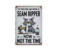 Letrero Metálico Si Me Ves con Una Costura Ahora No Es El Momento Pared Letreros Metalicos Personalizado Cartel De Hojalata para Cafetería Hombre Cueva Taller M