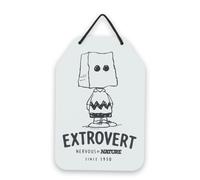 Letrero metlico colgante de Charlie Brown, extrovertido y de Peanuts: una divertida decoracin de pared para el hogar. Una gran idea para un reg