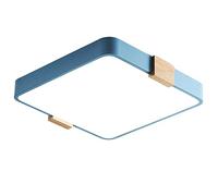 Letrero Montaje con Descarga Cuadrada Madera Blanca 6000K Forma Delgada Lámpara 15.7 Pulgadas Luces Techo de led Interior Brillante para Dormitorio, Cocina, H