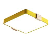 Letrero Montaje con Descarga Cuadrada Madera Blanca 6000K Forma Delgada Lámpara 15.7 Pulgadas Luces Techo de led Interior Brillante para Dormitorio, Cocina, H