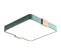 Letrero Montaje con Descarga Cuadrada Madera Blanca 6000K Forma Delgada Lámpara 15.7 Pulgadas Luces Techo de led Interior Brillante para Dormitorio, Cocina, H